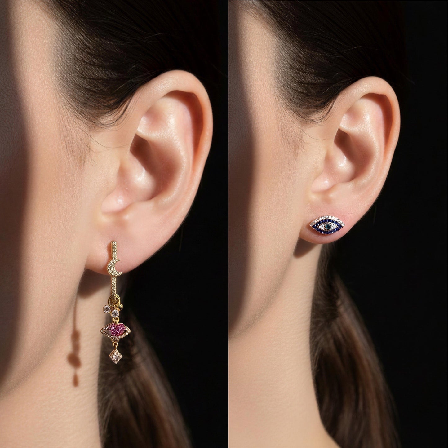 Earring Moon + Eyes