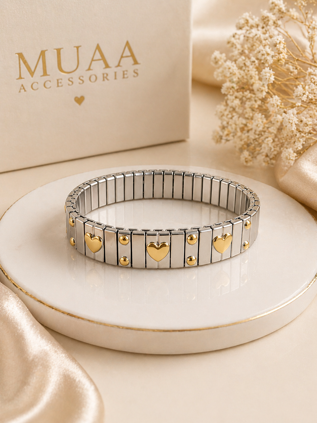 Stainless steel elastic bracelet