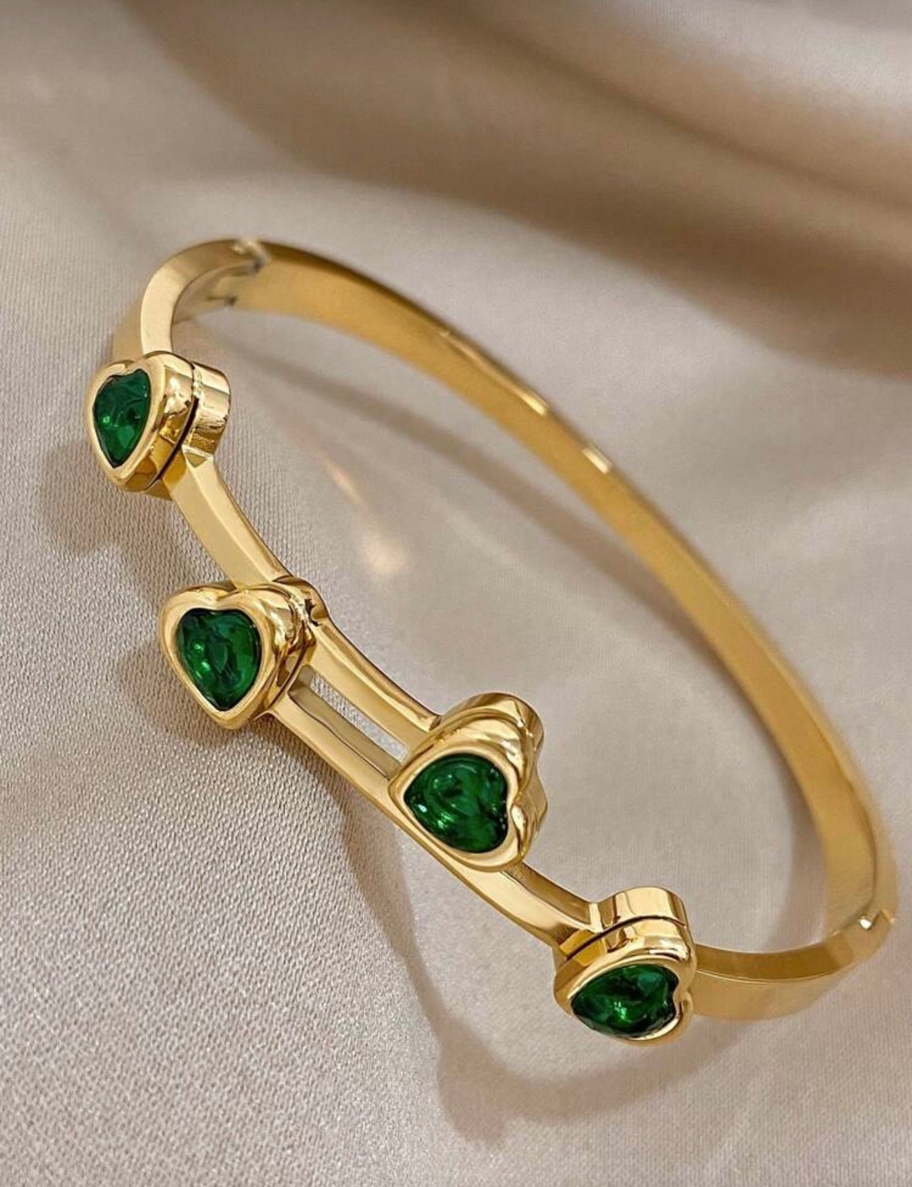 Heart Esmerald Bracelet