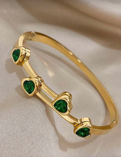 Heart Esmerald Bracelet