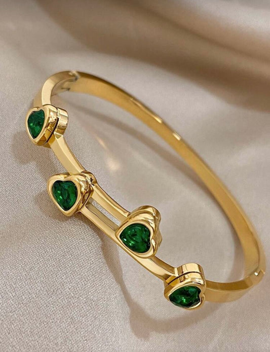 Heart Esmerald Bracelet