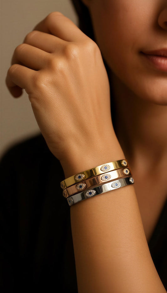Classic Evil Eye Bangle Bracelet