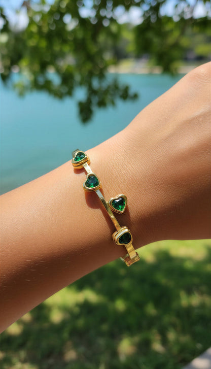 Heart Esmerald Bracelet